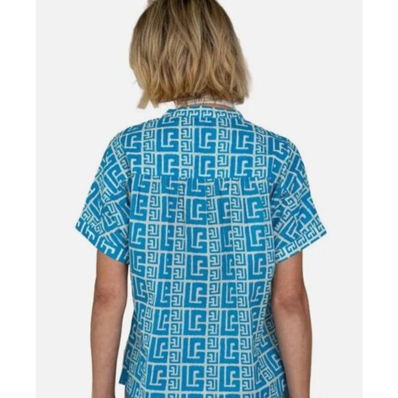 Olivia James The Label Tatum Top Blue Size Small - Picture 2 of 7